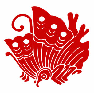 Photo Sculpture Asian Butterfly Japanese Kamon Design