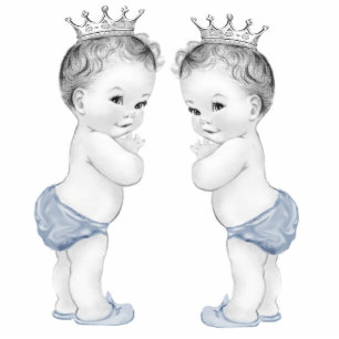 Photo Sculpture Baby shower de garçon Blue Prince Twin