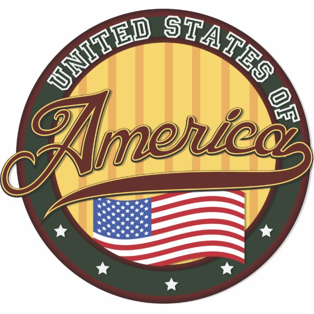Photo Sculpture Badge USA (Devant)