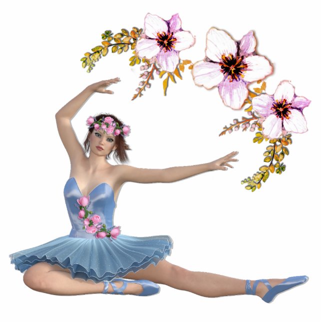 Photo Sculpture Ballerina en bleu (Devant)