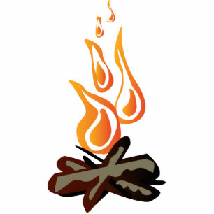 Photo Sculpture Bande dessinée confortable du feu de camp