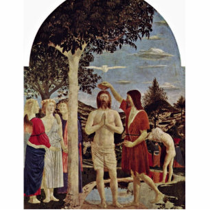 Photo Sculpture Baptême du Christ par Piero della Francesca