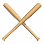 Photo Sculpture Bateaux de baseball croisés<br><div class="desc">Bateaux de baseball croisés sur un arrière - plan blanc. Vous pouvez modifier l'arrière - plan avec l'outil d'édition et customiser le produit comme vous le souhaitez ! Vous pouvez également ajouter du texte personnalisé !</div>