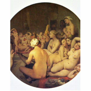 Photo Sculpture Bath turc (Tondo) par Ingres Jean Auguste font