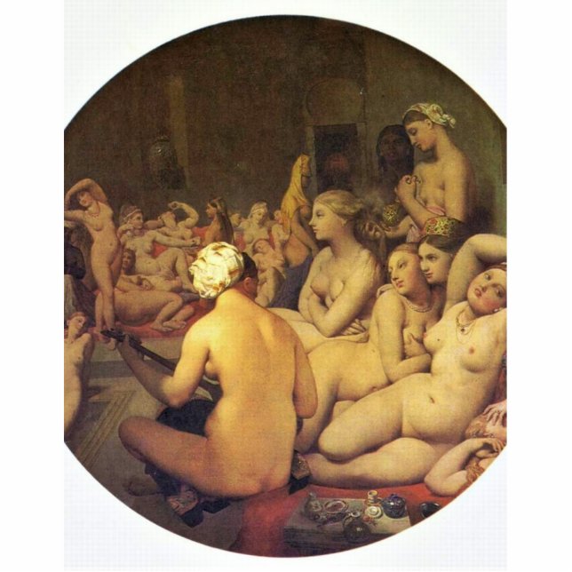 Photo Sculpture Bath turc (Tondo) par Ingres Jean Auguste font (Devant)