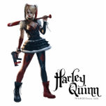 Photo Sculpture Batman Arkham Knight | Harley Quinn avec chauve-so<br><div class="desc">Batman : Arkham Knight | Regardez cette capture d'écran de Harley Quinn et sa batte de baseball,  prête au combat !</div>