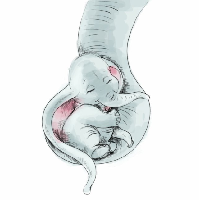 Photo Sculpture Bébé mignon Trunk Baby shower Cake Topper (Devant)