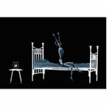 Photo Sculpture Bleu noir squelettique de rayon X heure du coucher<br><div class="desc">De haute qualité, fortement collectable et facile de customiser la conception squelettique humaine de style de rayon X. Un Halloween moderne et frais et une conception gothique de style. Cette conception squelettique de style de vision de rayon X comportant un squelette dans le lit étant prêt pour se reposer dans...</div>