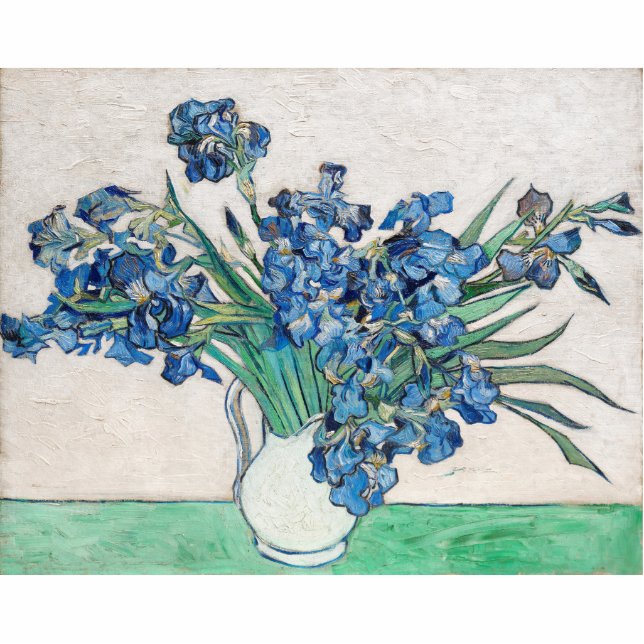 Photo Sculpture Blue Irises par Vincent Van Gogh Art (Devant)