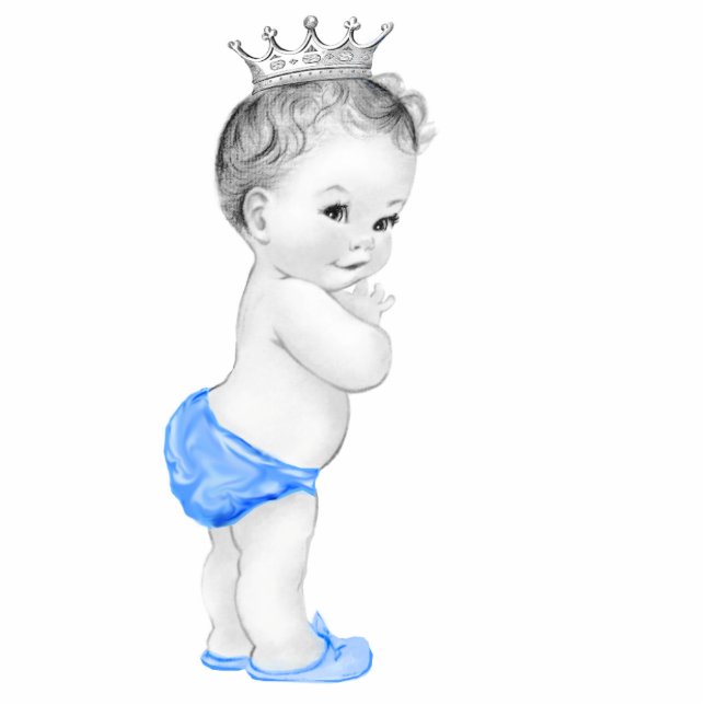 Photo Sculpture Blue Prince Baby Boy Douche (Devant)