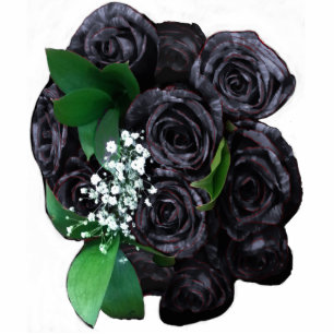 Photo Sculpture BOUQUET NOIR 3D de ROSES