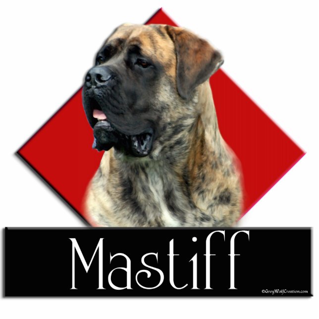 Photo Sculpture Brindle Mastiff Sculpture de diamant (Devant)