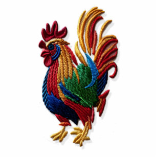 Photo Sculpture Broderie coq - Broderie animal traditionnel