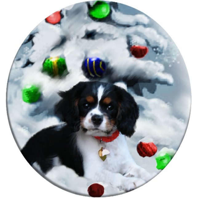 Photo Sculpture Cadeaux de Noël Cavalier King Charles Spaniel (Devant)