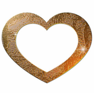 Photo Sculpture Cadre de coeur d'or