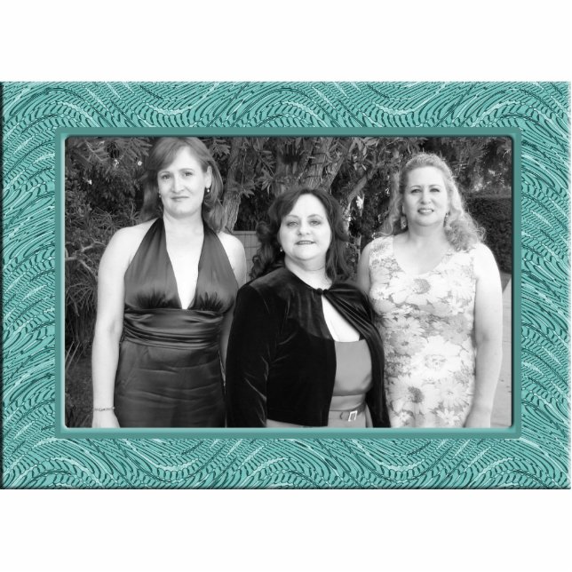 Photo Sculpture cadre en pastel de turquoise (Devant)