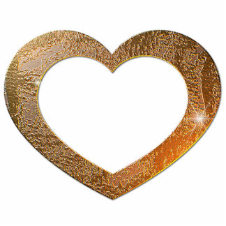 Photo Sculpture Cadre Gold Heart