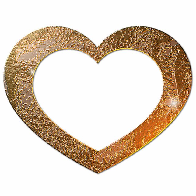 Photo Sculpture Cadre Gold Heart (Devant)