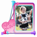 Photo Sculpture Cadre photo Baton Twirler<br><div class="desc">Cadre photo Baton coloré,  personnalisable avec votre photo préférée,  en fait un ornement,  un porte - clé,  ou un cadre autonome. Fait un merveilleux cadeau personnalisé pour les anniversaires et les vacances.</div>