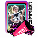 Photo Sculpture Cadre photo Cheer<br><div class="desc">Cadre photo coloré Cheer,  personnalisable avec votre photo préférée,  en faire un ornement,  un porte - clé,  ou un cadre autonome. Fait un merveilleux cadeau personnalisé pour les anniversaires et les vacances.</div>
