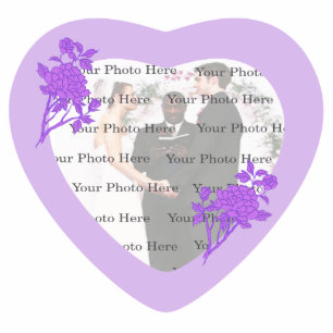 Photo Sculpture Cadre photo de Mariage de fleurs violettes