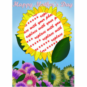 Photo Sculpture Cadre photo de tournesol jaune pour la fête des mè