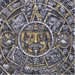 PHOTO SCULPTURE CALENDRIER D'AZTEC/MAYAN
