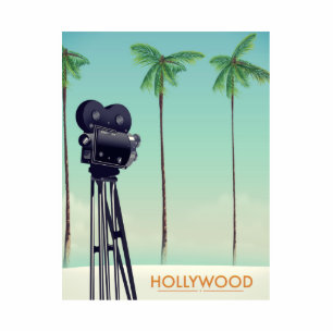 Photo Sculpture Caméra Vintage Hollywood poster de voyage