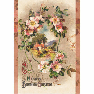 Photo Sculpture Carte d'anniversaire vintage