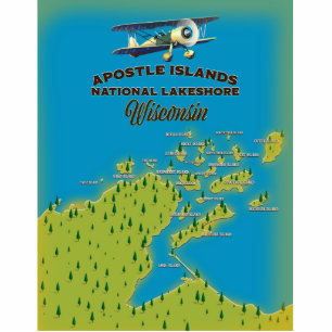 Photo Sculpture Carte du Lakeshore national des îles Apôtres