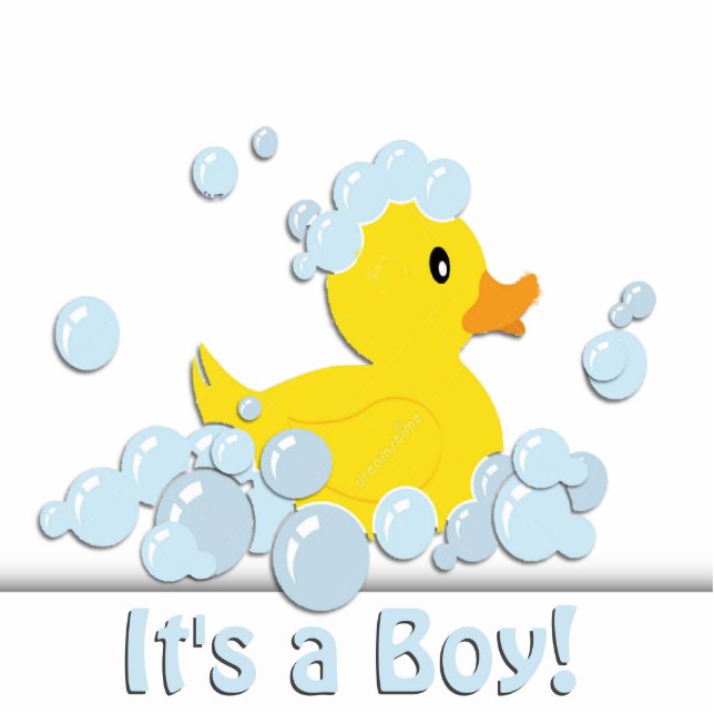 Photo Sculpture C'est un Baby shower à bulle Bleu (Devant)