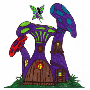 Photo Sculpture Chambres pourpres de champignon avec la sculpture