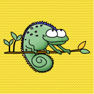 Photo Sculpture Chameleon Cartoon Lizard Cute