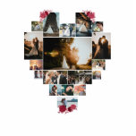 Photo Sculpture Chic Simple coutume 18 coeurs Cadeaux en forme<br><div class="desc">minimaliste Elgent personnalisé 18 coeur collage photo en forme imprimable contient de belles photos. GUIDES DE CONCEPTION : Customisez plus loin pour modifier la taille du texte ou la police. Pour commander sans texte, vous pouvez également supprimer le texte et le message d'amour >>>>>> Même conception de thème lien ici...</div>