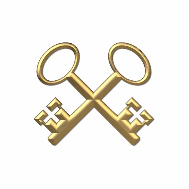 Photo Sculpture Clés de St Peter en or "3D" (Devant)