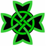 Photo Sculpture Conception celtique irlandaise vert clair et noire<br><div class="desc">Cette sculpture en coupe-circuit est une conception celtique irlandaise entrelacée vert clair et noire de noeud.</div>