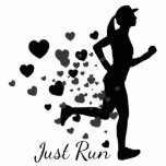 Photo Sculpture Courez juste le fonctionnement mignon de la<br><div class="desc">Courez juste le fonctionnement mignon de la citation du coureur pour la motivation ou l'inspiration</div>