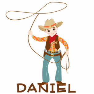 Photo Sculpture Cowboy cool avec lasso anniversaire de enfant Part