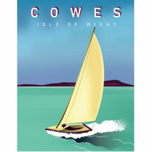 Photo Sculpture cowes isle of wight travel poster print.