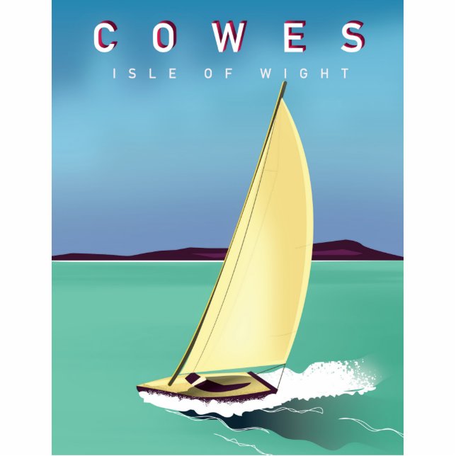 Photo Sculpture cowes isle of wight travel poster print. (Devant)