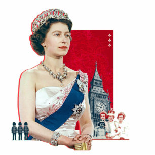 Photo Sculpture Cuadro Reina de Inglaterra