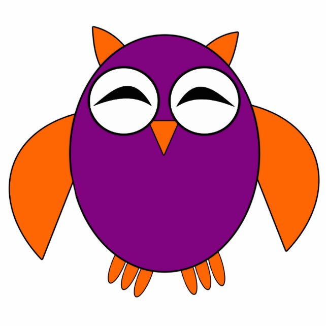 Photo Sculpture Cute Halloween Owl Photo Sculptur (Devant)