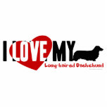 Photo Sculpture Dachshund [Cheveux longs]<br><div class="desc">Connus pour leur corps long et bas, ils sont des chasseurs impatients qui excellent dans le travail au-dessus et au-dessous du sol. L'une des races les plus populaires selon AKC Registration Statistics, elles sont présentées en trois variétés de manteaux différentes (Smooth, À poils durs ou Longhaerien) et peuvent être miniatures...</div>