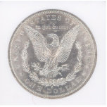 Photo Sculpture Dollar en argent Eagle de Morgan<br><div class="desc">Un Uncirculated brillant bien choisi,  verso de dollar en argent de MS64 Morgan. La marque en bon état de "S" signifie que cette pièce de monnaie 1800's en retard a été monnayée à la menthe de San Francisco.</div>