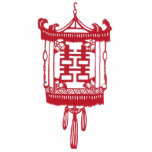 Photo Sculpture Double lanterne de bonheur<br><div class="desc">Caractère chinois de double bonheur quand quelqu'un se marie</div>
