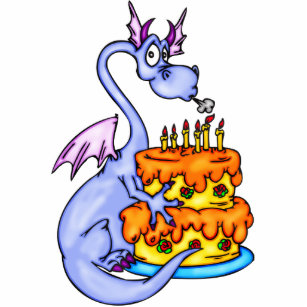 Photo Sculpture Dragon et gâteau d'anniversaire