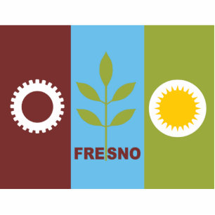 Photo Sculpture Drapeau de la ville de Fresno