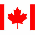 Photo Sculpture Drapeau du Canada<br><div class="desc">Drapeau officiel du Canada. Feuille d'érable rouge sur arrière - plan blanc et rouge. De grands cadeaux avec un drapeau canadien de haute qualité.</div>