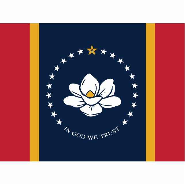 Photo Sculpture Drapeau du Mississippi - Nouveau drapeau de la Mag (Devant)