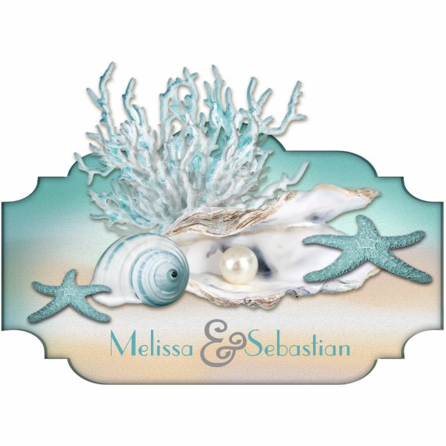 Photo Sculpture Dream Shore Beach Turquoise Mariage Table Sculptur (Devant)